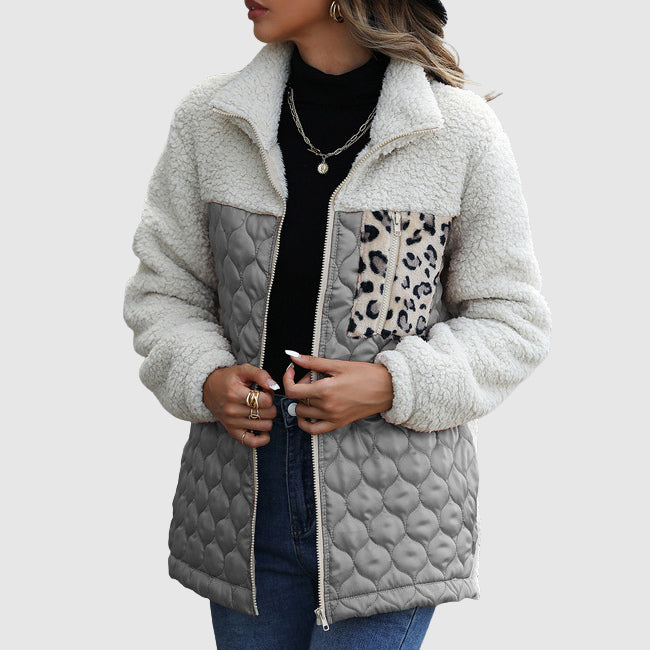 Veste polaire douillette, coupe oversize, avec détails en fausse fourrure