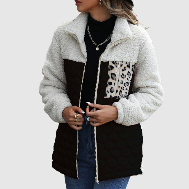Veste polaire douillette, coupe oversize, avec détails en fausse fourrure
