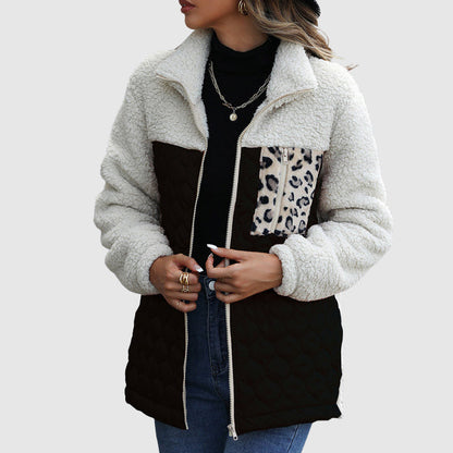 Veste polaire douillette, coupe oversize, avec détails en fausse fourrure