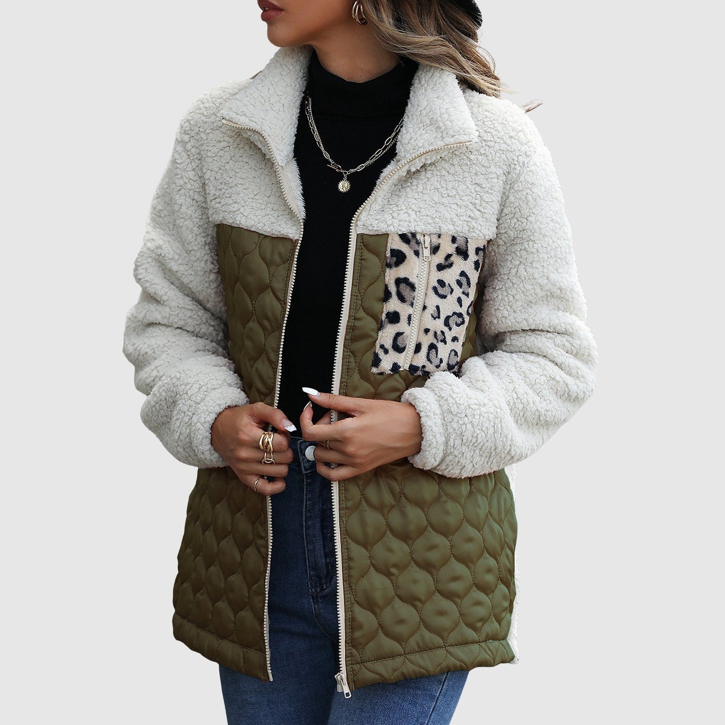 Veste d'hiver chaude en peluche oversize pour femme