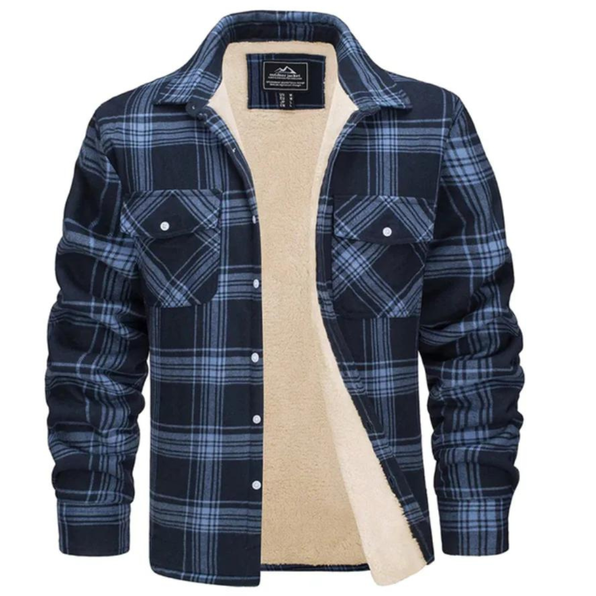 Veste Sherpa Carreaux Homme Chaude
