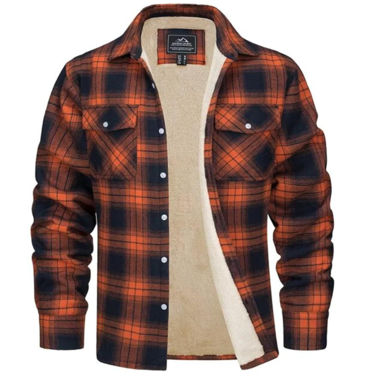 Veste Sherpa Carreaux Homme Chaude