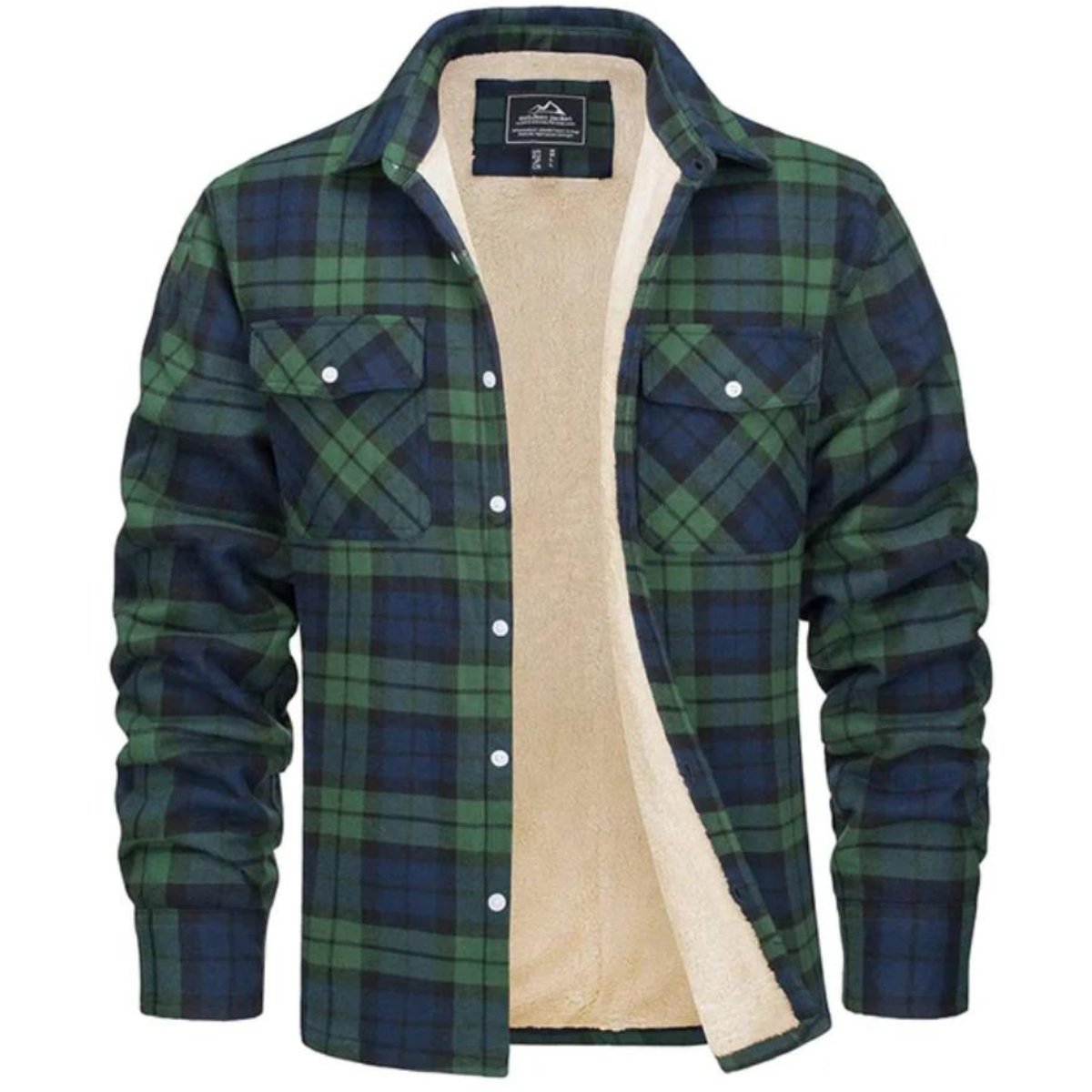 Veste Sherpa Carreaux Homme Chaude
