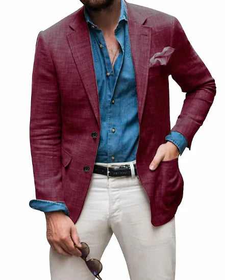 Blazer en lin pour homme élégant mariage