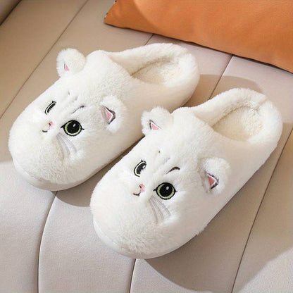 Chaussons souples pour femmes en forme de chat
