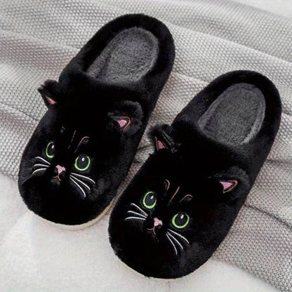 Chaussons souples pour femmes en forme de chat
