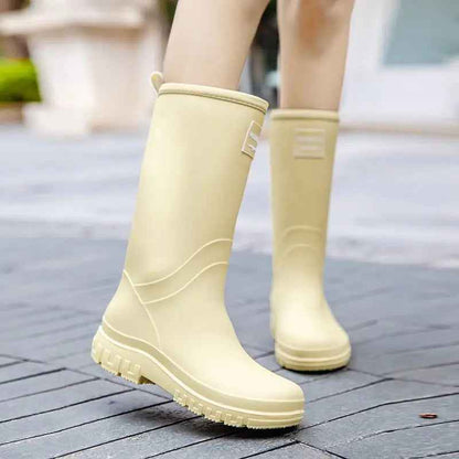 Bottes mi-mollet imperméables antidérapantes pour femmes