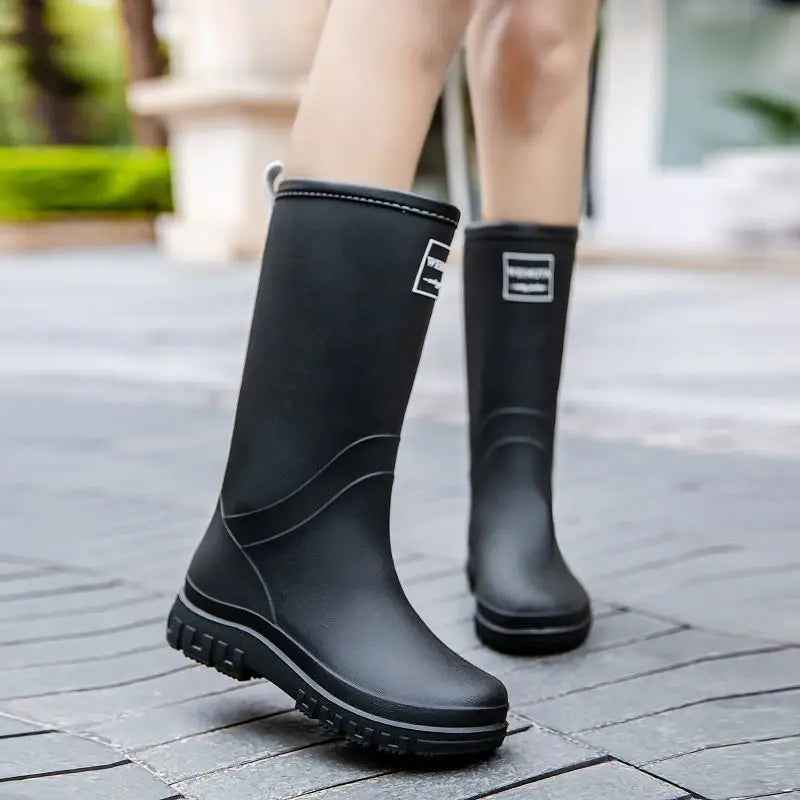 Bottes mi-mollet imperméables antidérapantes pour femmes