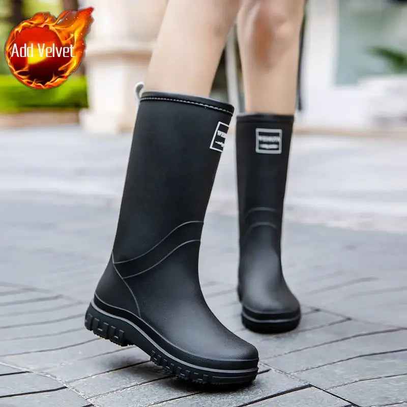 Bottes mi-mollet imperméables antidérapantes pour femmes