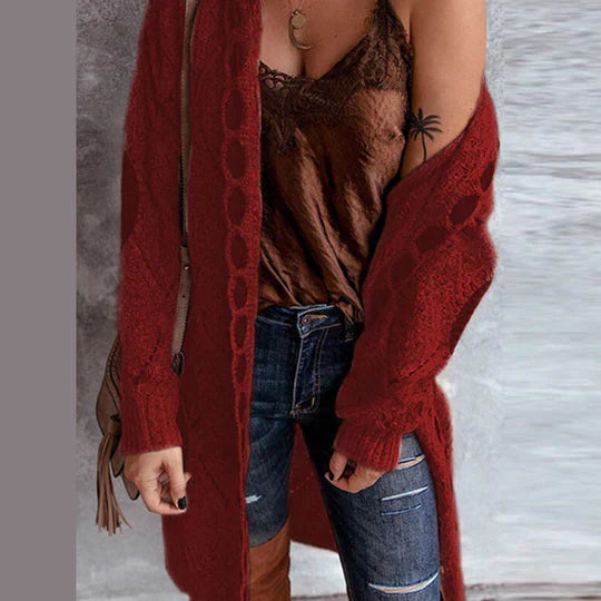 Cardigan élégant à capuche pour femmes