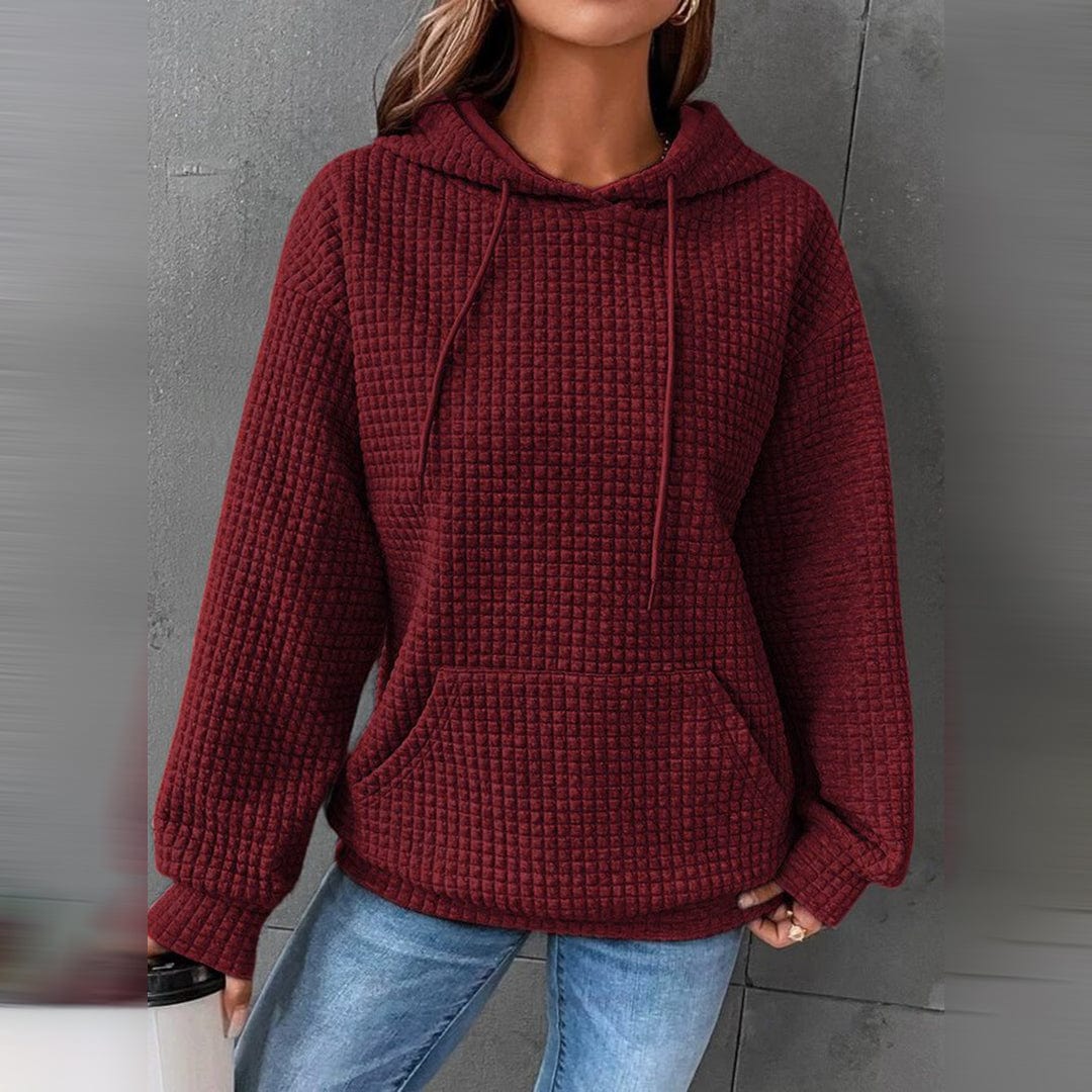 Sweat-shirt à capuche femme chaud hiver classique