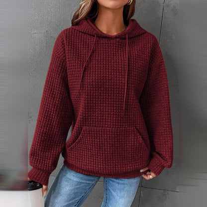 Sweat-shirt à capuche femme chaud hiver classique