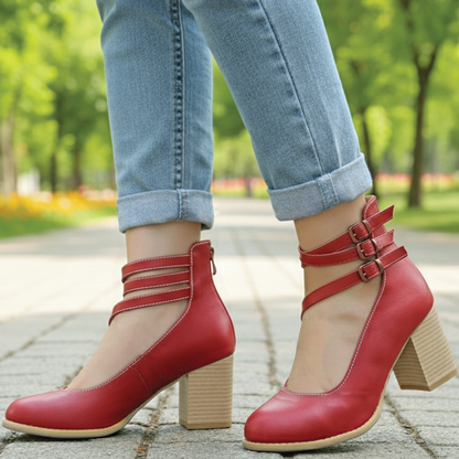 Bottines élégantes à talon carré