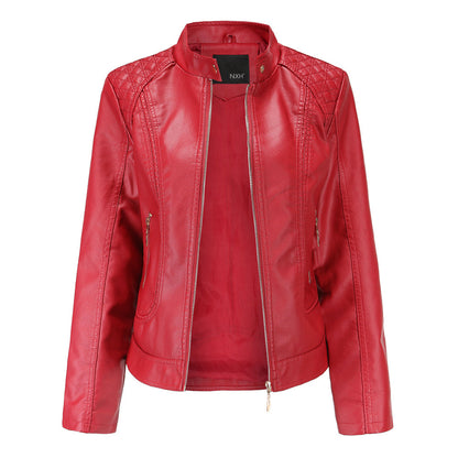 Blouson en cuir femme élégant noir Protection du cuir