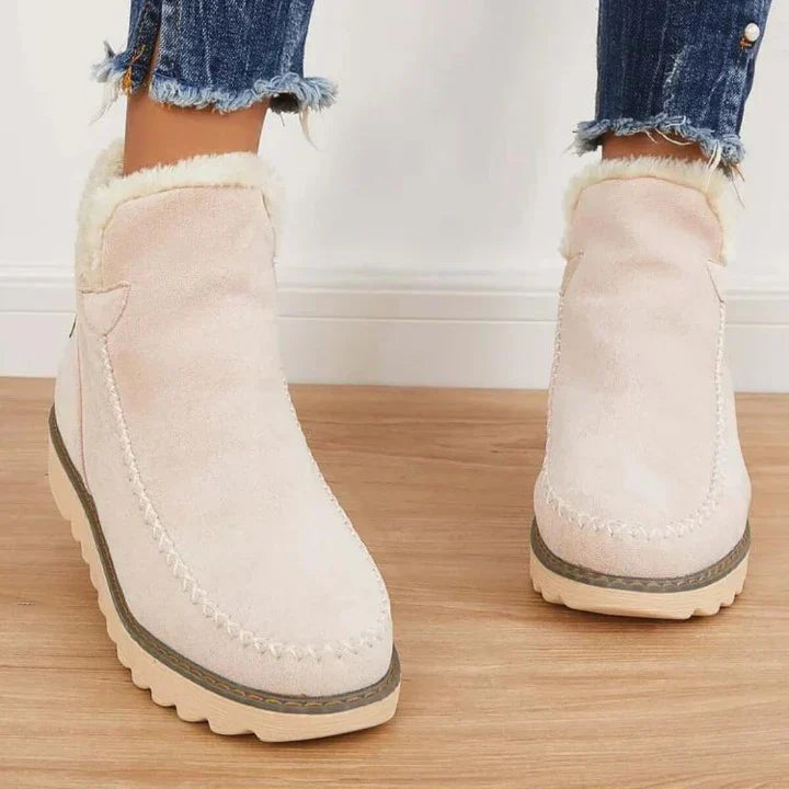 Retro Schneestiefel Damen - Dicksohlige Stiefel Gemütlich & Stilvoll - IdealeKleiden