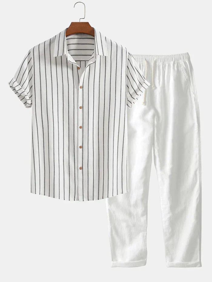 Costume d'été homme Lin rayé