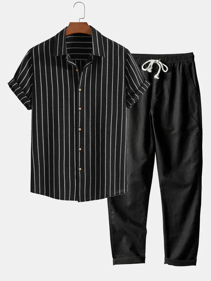 Costume d'été homme Lin rayé