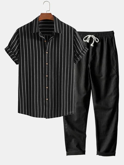 Costume d'été homme Lin rayé
