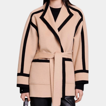 Élégant manteau d'hiver pour femme design classique