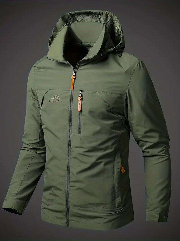 Parka à capuche imperméable pour homme