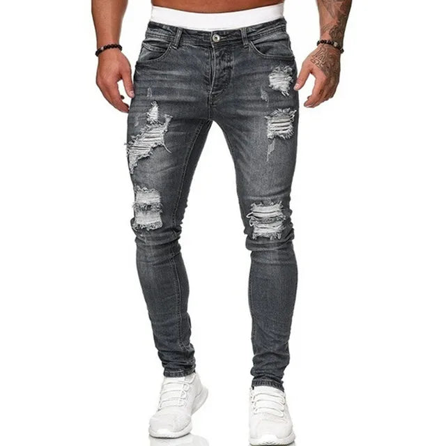 Jean slim homme déchirée