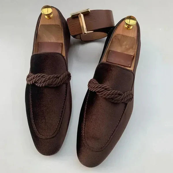 Chaussures Homme Mocassins Élégants Détails Tressés