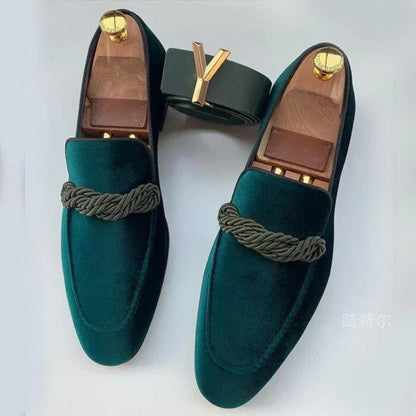 Chaussures Homme Mocassins Élégants Détails Tressés