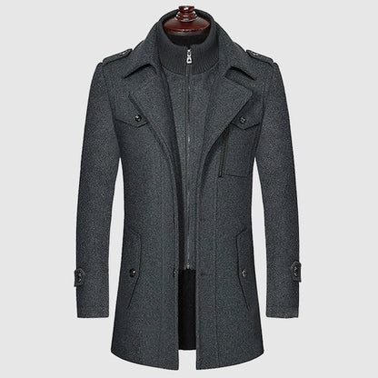 Manteau d'hiver femme mélange de laine Vert d'eau