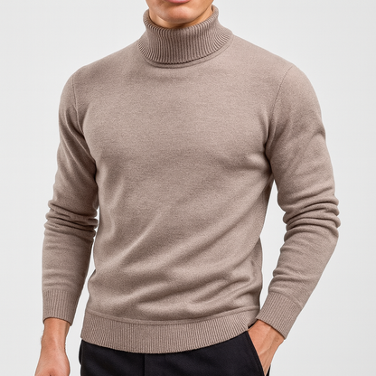 Einfacher Rollkragen Pullover Herren - IdealeKleiden