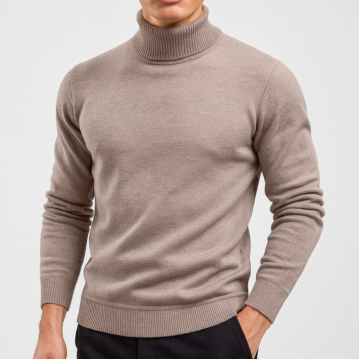 Einfacher Rollkragen Pullover Herren - IdealeKleiden