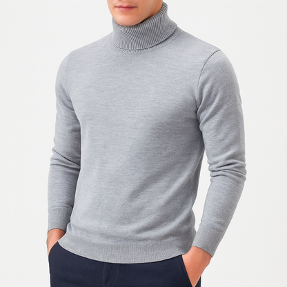 Pull col roulé simple homme