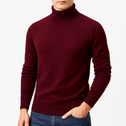 Pull col roulé simple homme