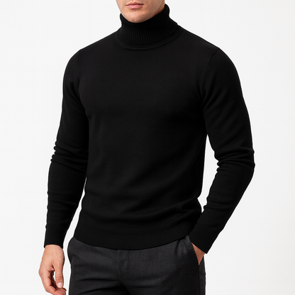 Pull col roulé simple homme