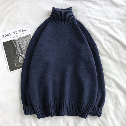 Grand pull col roulé homme tricoté grande taille
