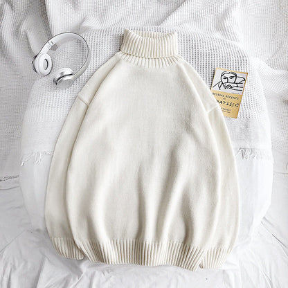 Grand pull col roulé homme tricoté grande taille