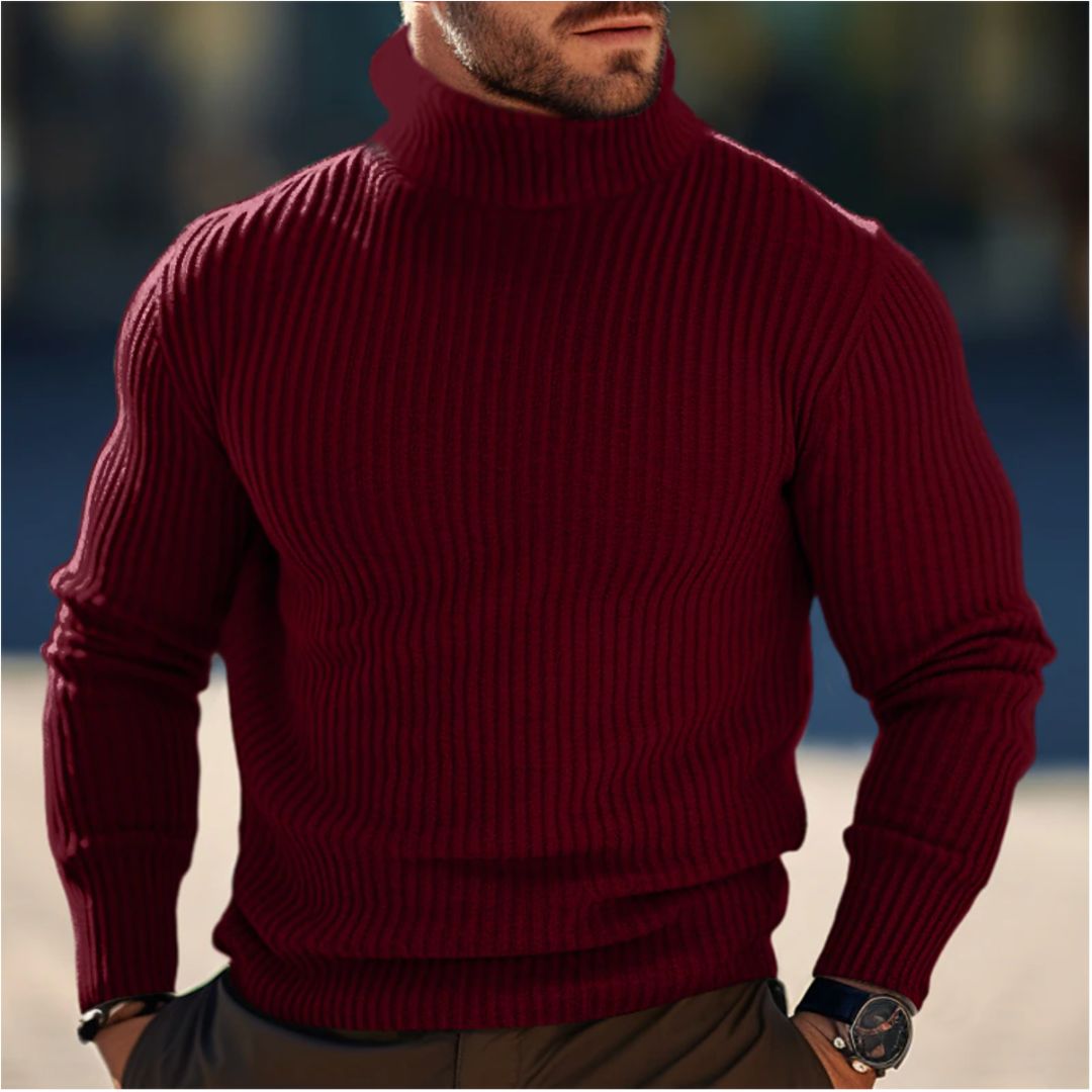 Col roulé à manches longues pour homme