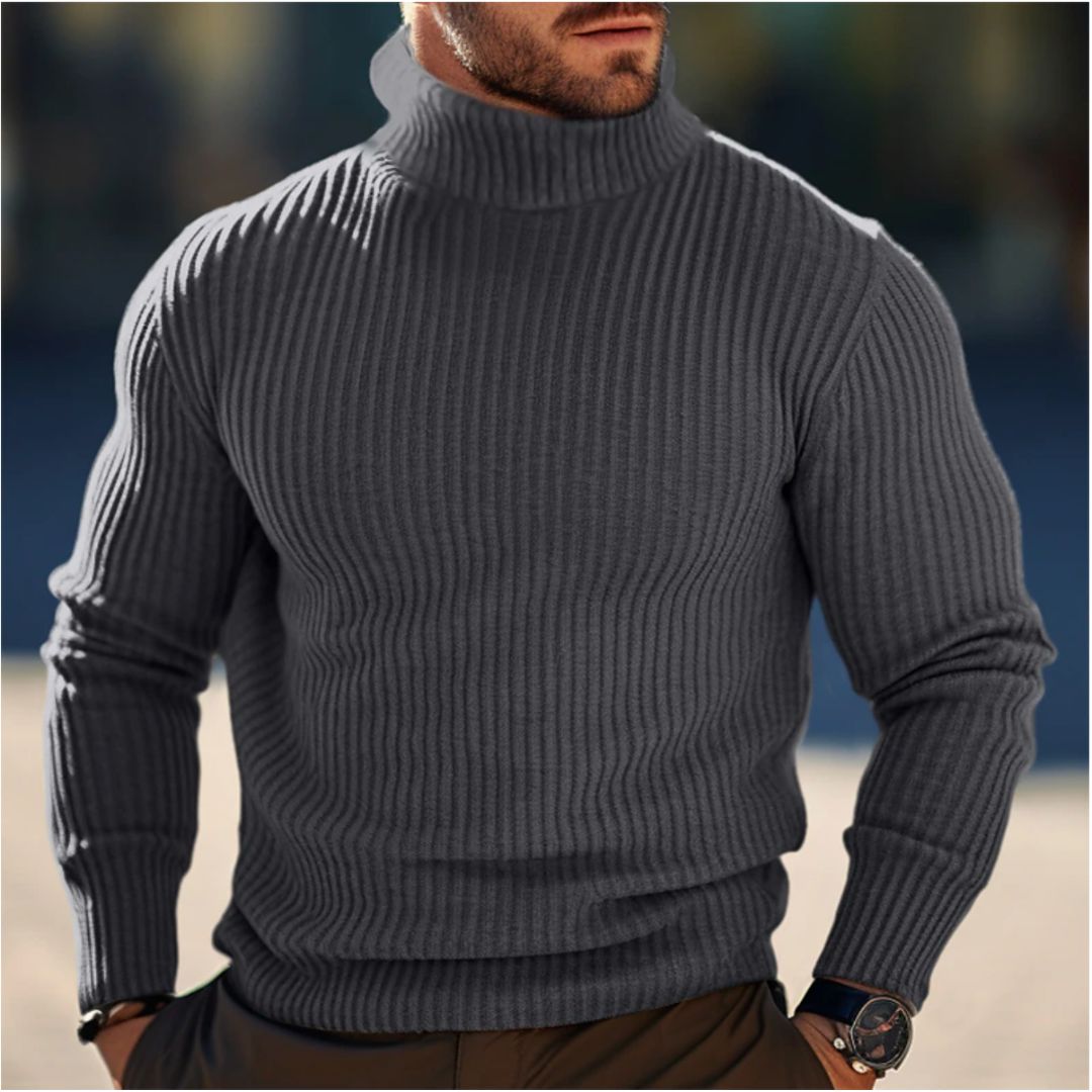 Col roulé à manches longues pour homme