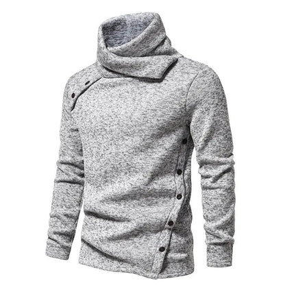 Pull à col roulé à manches longues chaud pour homme