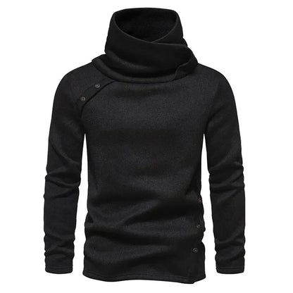 Pull à col roulé à manches longues chaud pour homme