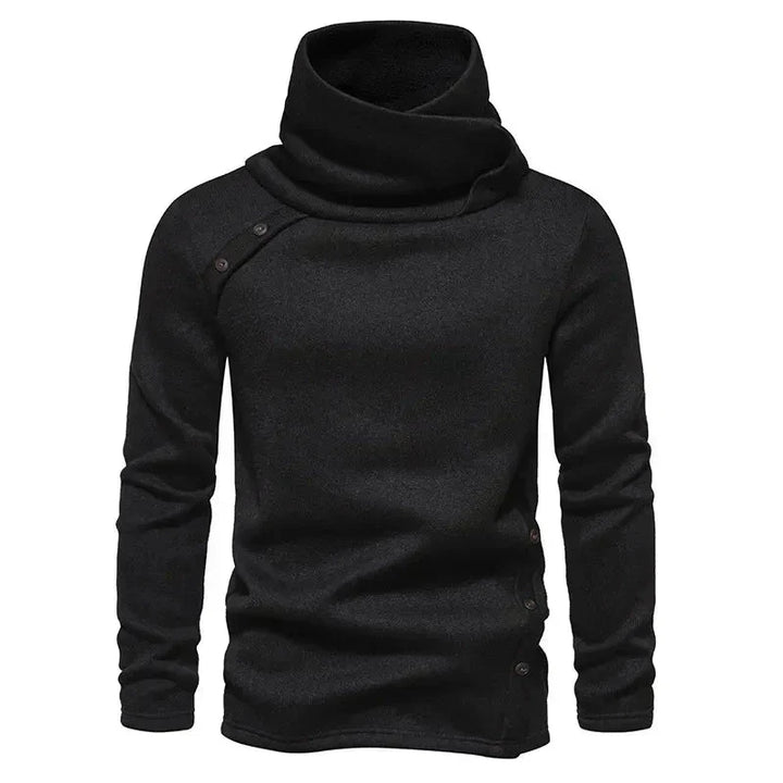 Pull à col roulé à manches longues chaud pour homme