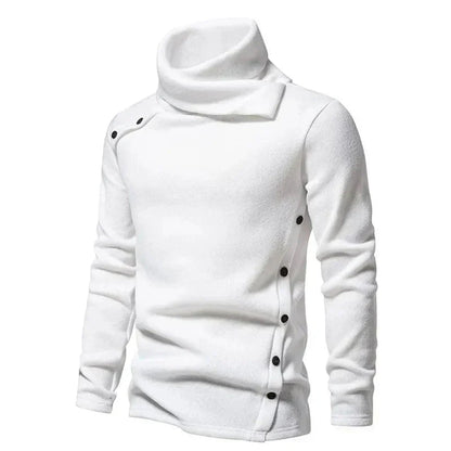 Pull à col roulé à manches longues chaud pour homme