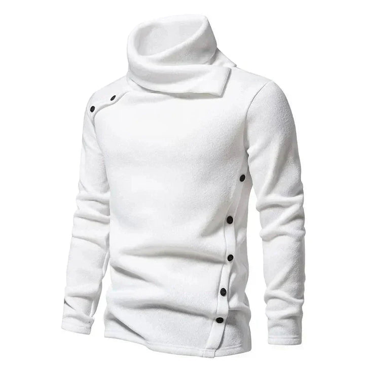 Pull à col roulé à manches longues chaud pour homme