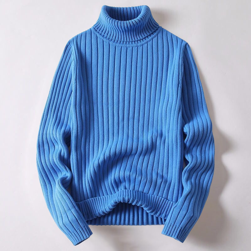 Pull col roulé homme en maille