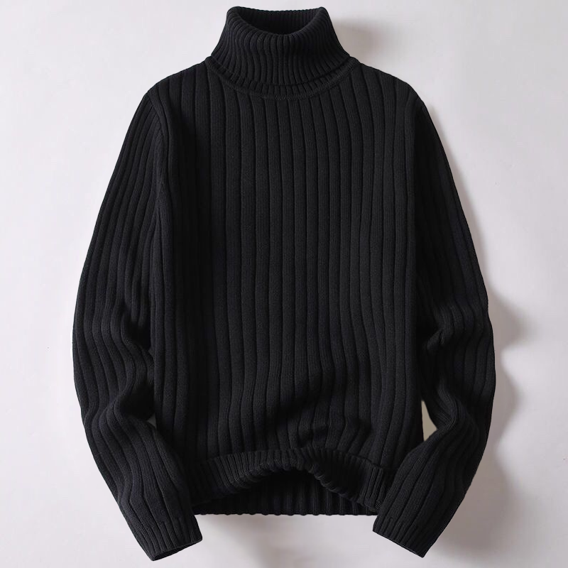 Pull col roulé homme en maille