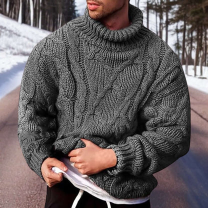 Dicker Rollkragenpullover Herren Strick - IdealeKleiden