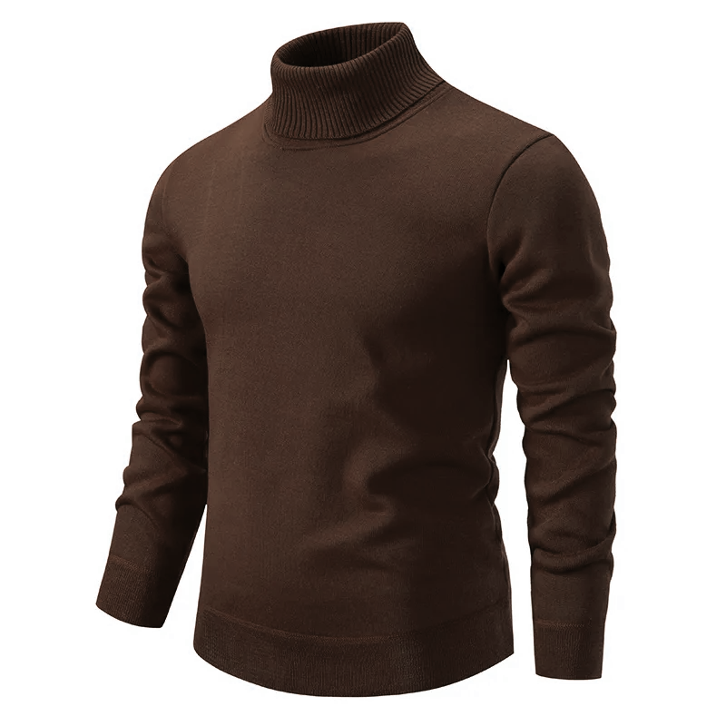Pull col roulé chaud tricoté pour homme