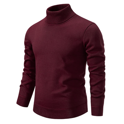 Pull col roulé chaud tricoté pour homme