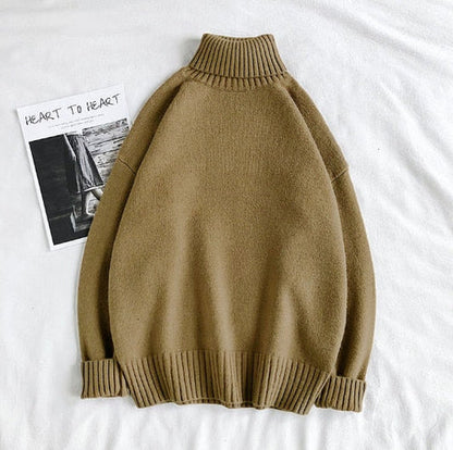 Grand pull tricoté chaud Hiver