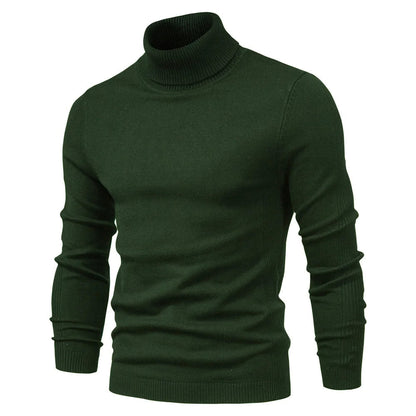 Pull à col roulé pour homme coupe slim élégant