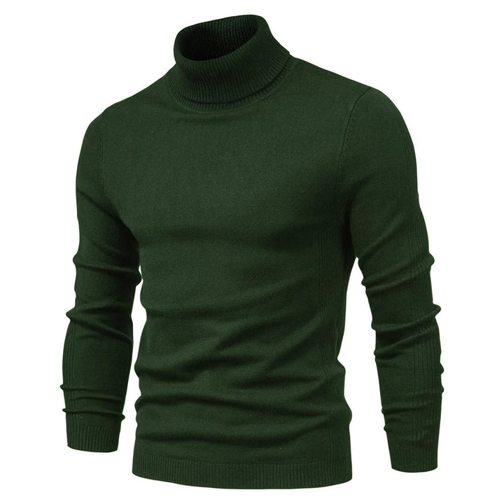Pull à col roulé pour homme coupe slim élégant